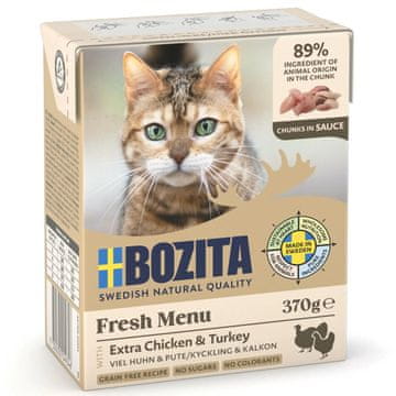 Bozita BOZITA Meso v omaki z perutnino - mokra hrana za mačke - 370g
