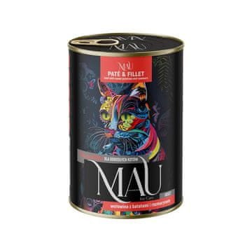 slomart DNT MAU Mokra hrana za mačke s govedino, sladkim krompirjem in rožmarinom - 400 g