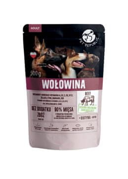 PET PTR PET REPUBLIC Govedina za odrasle pse - mokra hrana - 500g