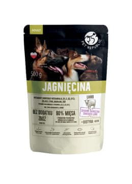 PET PTR PET REPUBLIC Jagnjetina za odrasle pse - mokra hrana - 500g