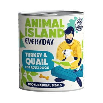 Animal ANL ANIMAL ISLAND Everyday puran s prepelico, mokra pasja hrana - 800g