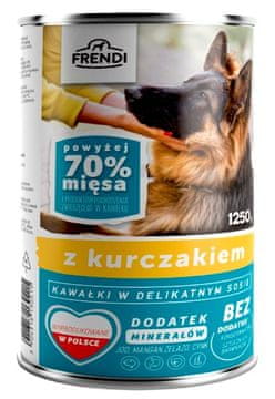 slomart FND FRENDI s piščančjimi koščki v nežni omaki - mokra pasja hrana - 1250g