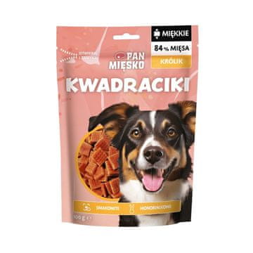 Pan Mięsko PAN MIĘSKO Squares Rabbit - pasja poslastica - 100g