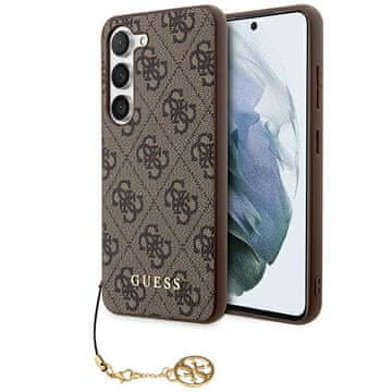Guess Ovitek za Samsung Galaxy A35 Guess 4G z obeski, rjav