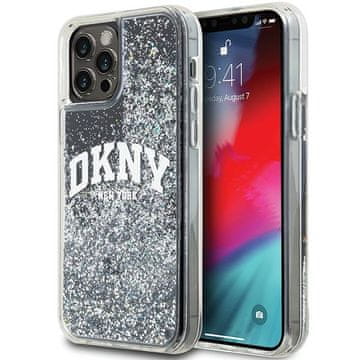 DKNY Ovitek za iPhone 12 dkny Liquid Glitter Big Logo črn