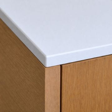 shumee Kuhinjski pult HPL 80x63,5 cm Snežno bela (8685SU) vodoodporen 12 mm