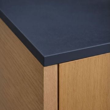 shumee Kuhinjski pult HPL 80x63,5 cm Črna mat (0190AF) vodoodporen 12 mm