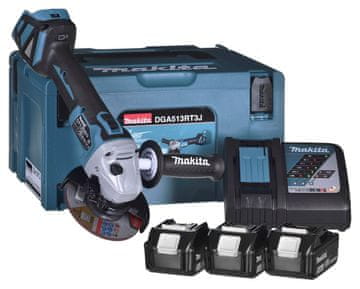 slomart Makita DGA513RT3J akumulatorska kotna brusilka 18V 3x5.0Ah