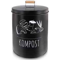 Artemis Majhen kompostnik za odpadke z ogljikovim filtrom, kovinski, 8 l