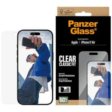 PanzerGlass Kaljeno steklo PanzerGlass Classic Fit EasyAligner za iPhone Air