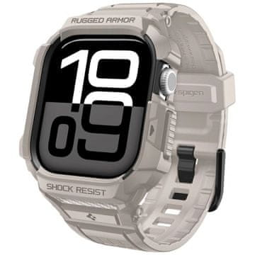 Spigen Pašček Spigen Rugged Armor Pro V2 za Apple Watch 10/11 42 mm bež