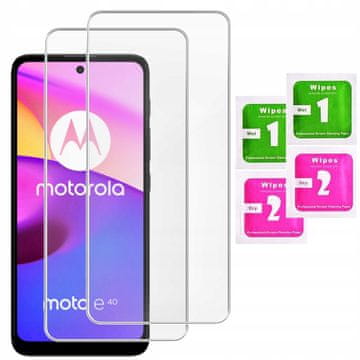 shumee 2x kaljeno steklo za Motorola Moto E20 E30 E40 | 2 kosa v paketu