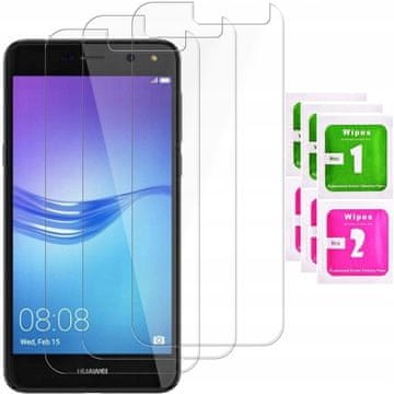 shumee 3x kaljeno steklo zaščitno steklo 9H za Huawei Y6 2017 | 3-PAKET