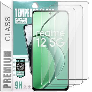 shumee 3x kaljeno steklo PremiumGlass 9H za realme 12 5G / realme 11 5G