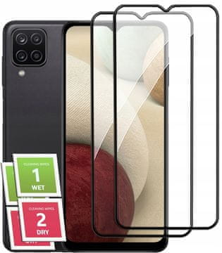 shumee 2x kaljeno steklo za Samsung Galaxy A12/M12 za celoten zaslon 5D