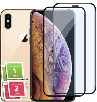 shumee 2x kaljeno steklo za Apple iPhone 11 PRO celozaslonski 5D steklo