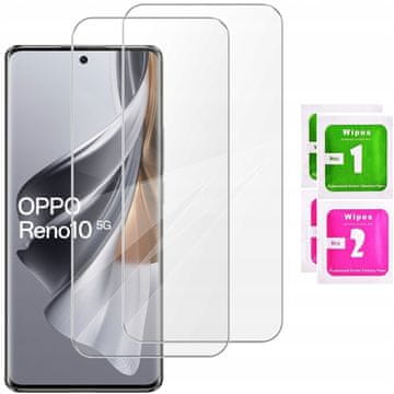 shumee 2x kaljeno steklo ZA Oppo Reno 10 5G zaščitno steklo 9H | 2 kosa