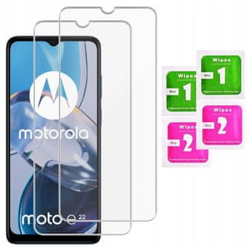 shumee 2x kaljeno steklo ZA Motorola Moto E22 / E22i zaščitno steklo 9H