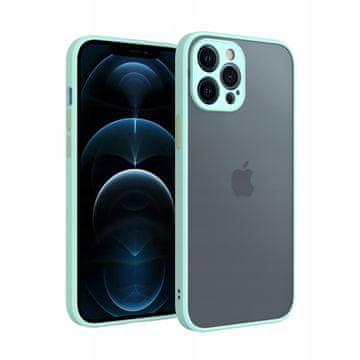 shumee Ovitek za iPhone 13 PRO MAX, mlečno moder, zadnja stran + steklo