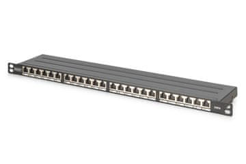Digitus Digitus DN-93602 Patch Panel, CAT 6, Class E, oklopljen, črn
