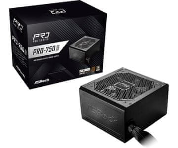 ASRock ASRock PRO-750B napajalnik 750 W ATX, črn