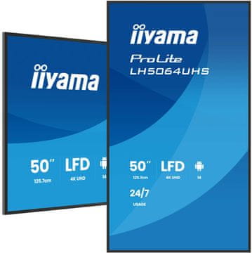 iiyama iiyama LH5064UHS-B1AG 50" 4K Android Wi-Fi Digital Signage 24/7