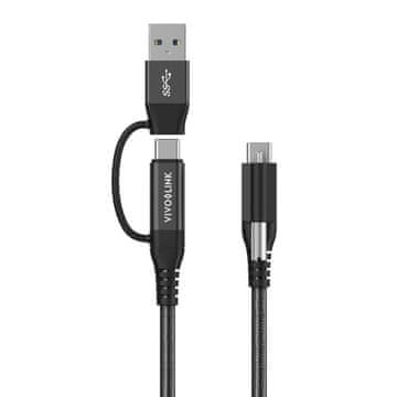 shumee Vivolink PROUSBCMM1.5ADP USB-C 3.2 Gen 2 kabel 1,5 m črne barve