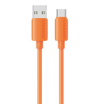 USAMS Usams U98 3A silikonski kabel za hitro polnjenje USB-C, oranžen
