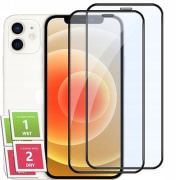 shumee 2x kaljeno steklo ZA iPhone 12 / 12 PRO celozaslonski 5D steklo