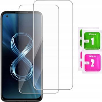 shumee 2x kaljeno steklo ZA Asus Zenfone 8 / 8z glass 2.5D 9H | 2 kosa
