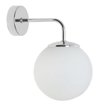GH STENSKA SVETILKA SIENA CHROME Z 1 RAVNIM BELIM SENČNIKOM E14