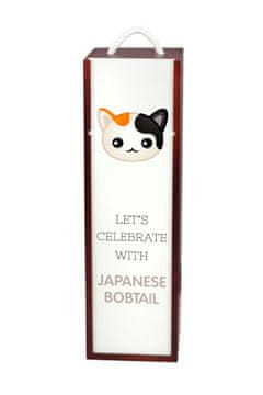 Japonski bobtail - škatla za vino z grafiko in napisom