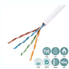 shumee Omrežni kabel Lanview LVN122004, bel, 305 m, Cat5e U/UTP (UTP)
