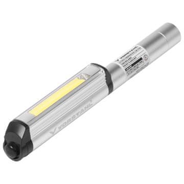 shumee Aluminijasta žepna LED svetilka COB 200lm močna 3xAAA Vorstahl