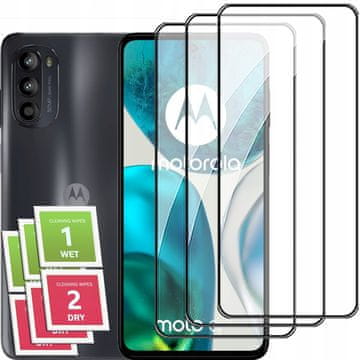 shumee 3x kaljeno steklo s polno pokrivnostjo za Motorola Moto G82 5D