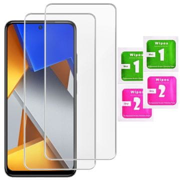 shumee 2x kaljeno steklo za Poco M4 PRO 5G glass 9H | 2 kosa v paketu