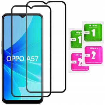 shumee 2x kaljeno steklo ZA OPPO A57 / A57 5G celozaslonsko 5D steklo