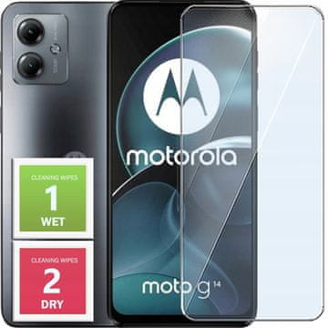 shumee Kaljeno steklo za Motorola Moto G14 - Zaščitno steklo 2.5D, 9H