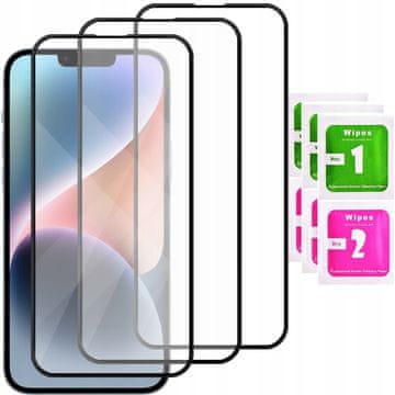 shumee 3x kaljeno steklo za celoten zaslon za Apple iPhone 14 Plus 5D