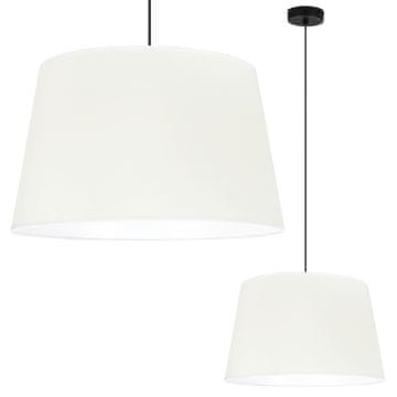 shumee Viseča svetilka Gaja, stožec, črna, 1 kos, krem senčnik, 44 cm