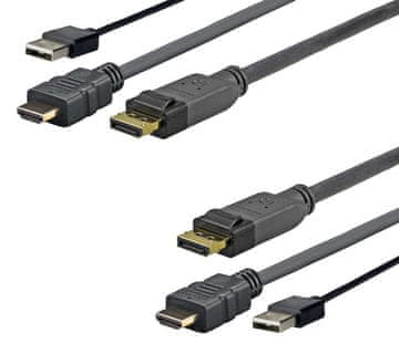 Vivolink PROHDMI USB DP5 adapter, DP-HDMI, 5 m, črne barve