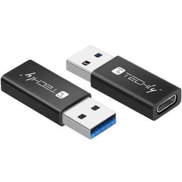 shumee Techly iadap USB3-AFT USB A USB C kabelski adapter črne barve