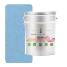 shumee Ojačan silikonski fasadni omet, moder, 1 mm, vzdržljiv, 25 kg