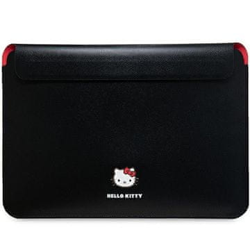 HELLO KITTY Črna torba za prenosnik Hello Kitty s kovinskim logotipom 14"