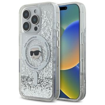 Karl Lagerfeld Ovitek Karl Lagerfeld Liquid Glitter MagSafe za iPhone 16 Pro
