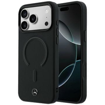 MERCEDES Mercedes usnjen 3D MagSafe ovitek za iPhone 17 Pro Max črne barve
