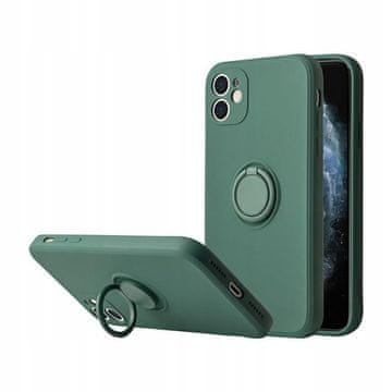 shumee Ovitek za hrbet z obročem zelen za iPhone 13 PRO MAX + steklo