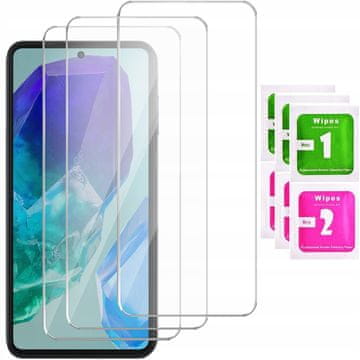 shumee 3x kaljeno steklo za samsung galaxy M55 | steklo 9H | 3-PAKET