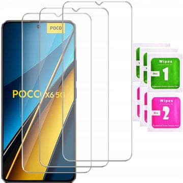 shumee 3x kaljeno steklo ZA Xiaomi Poco C51 steklo 2.5D 9H | 3-PAKET