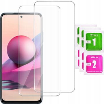 shumee 2x kaljeno steklo za Xiaomi Redmi Note 10s 9H zaščita zaslona